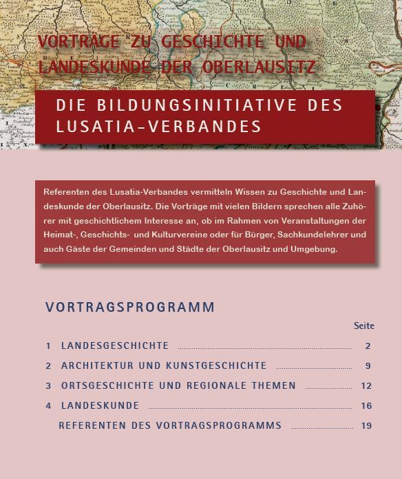 Vortragsprogramm zu Geschichte und Landeskunde der Oberlausitz